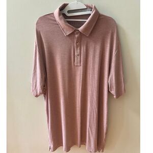 Free Fly Bamboo Polo Shirt Men’s XL Pink Short Sleeve Performance EUC